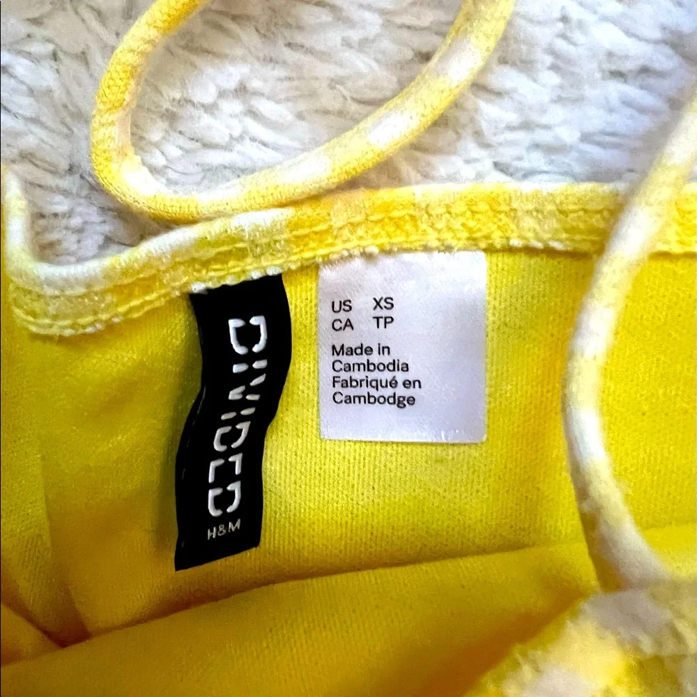 Yellow checked pattern dress - Picture 4 of 4
